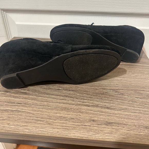 APOSTROPHE PORTIA SUEDE BLACK WEDGE BOOTIE IN SIZE 8m - Picture 7 of 10
